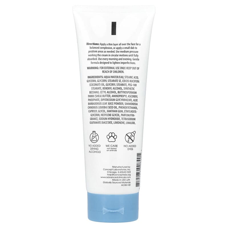 Advanced Clinicals Cream Dark Spot 237ml - Medaid