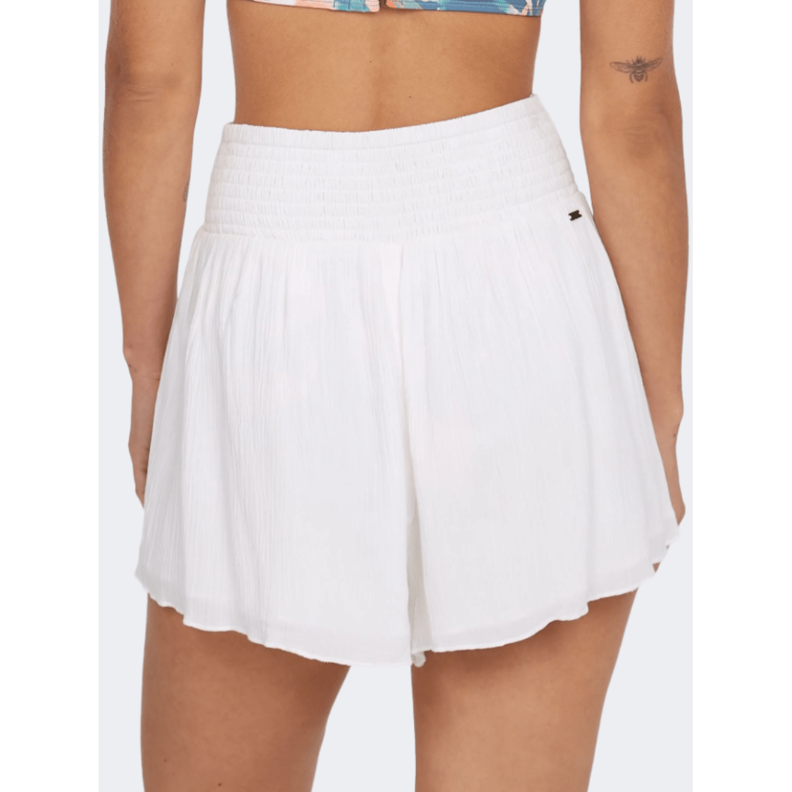 Oneill Johnny Smocked Waist Women Beach Short White - Medaid International