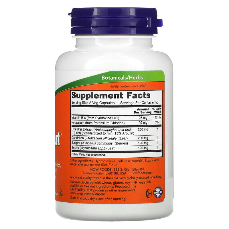 NOW Foods, Water Out, Fluid Balance, 100 Veg Capsules - Medaid