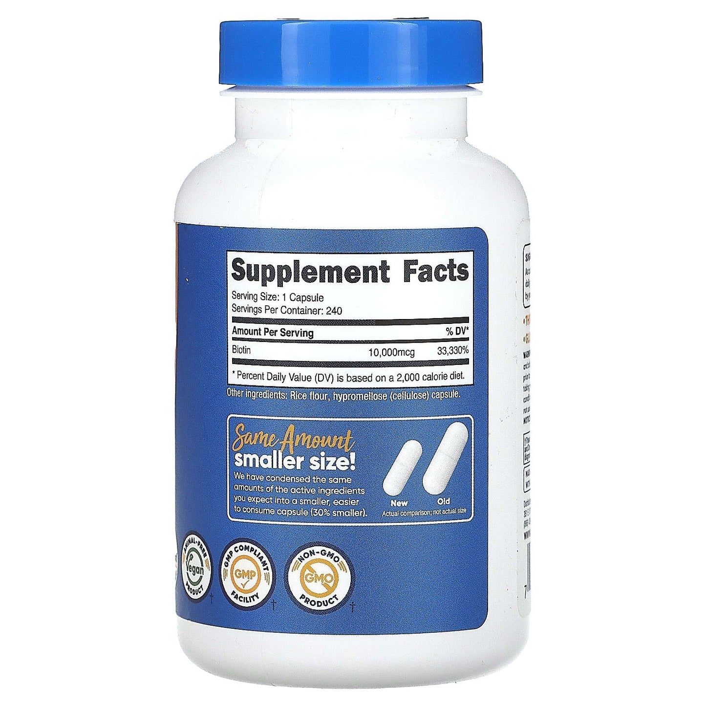 Nutricost, Biotin, 10,000 mcg, 240 Capsules - Medaid