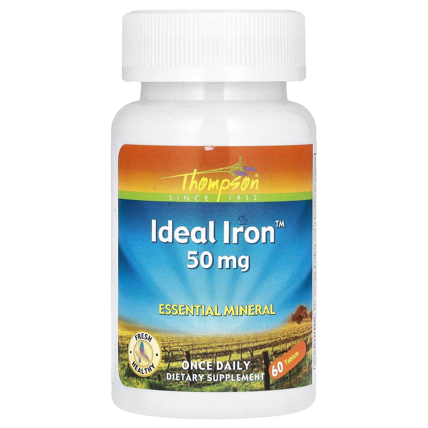 Thompson, Ideal Iron, 50 mg, 60 Tablets - Medaid