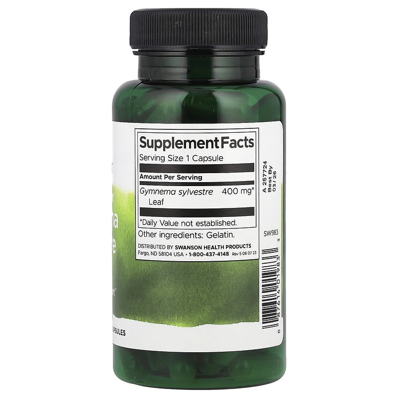 Swanson, Gymnema Sylvestre, 400 mg, 100 Capsules - Medaid