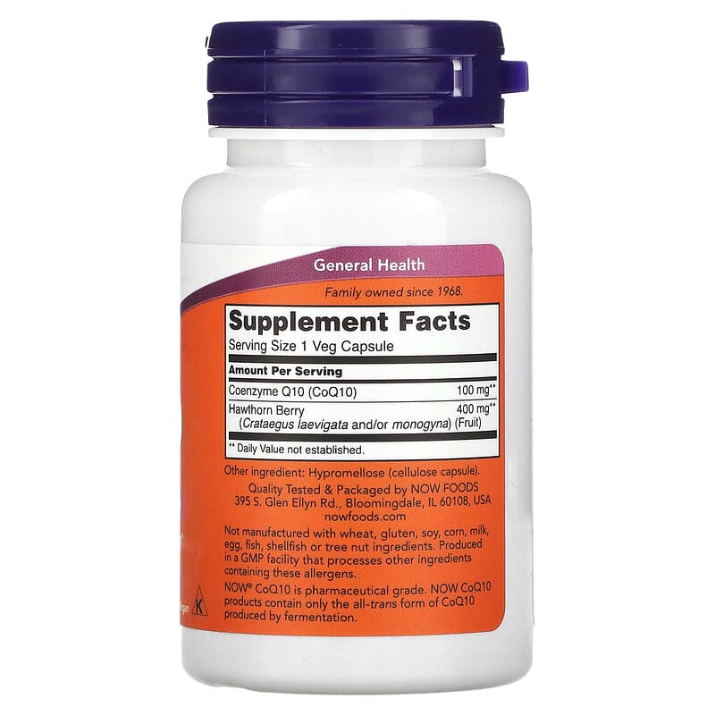 NOW Foods, CoQ10, 100 mg, 30 Veg Capsules - Medaid