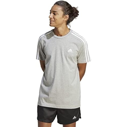 adidas mens Essentials Single Jersey 3-Stripes T-Shirt - Medaid