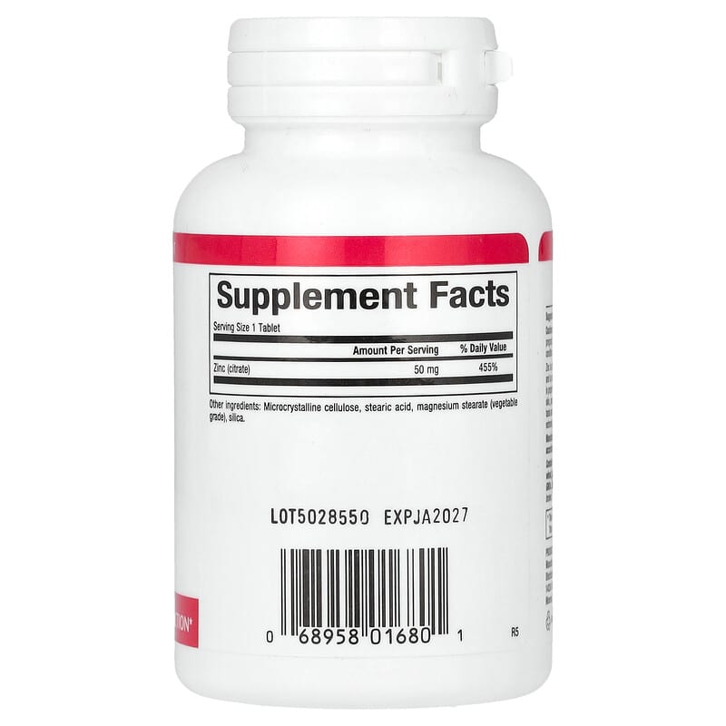 Natural Factors, Zinc Citrate, 50 mg, 90 Tablets - Medaid