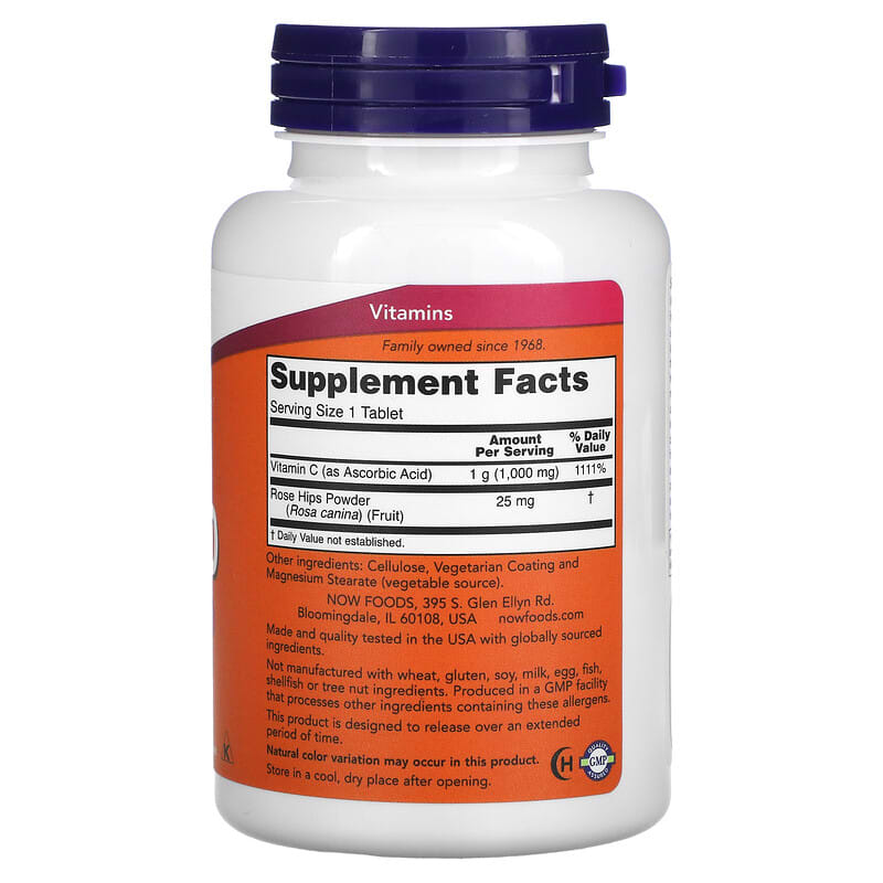 NOW Foods, C-1000, 100 Tablets - Medaid