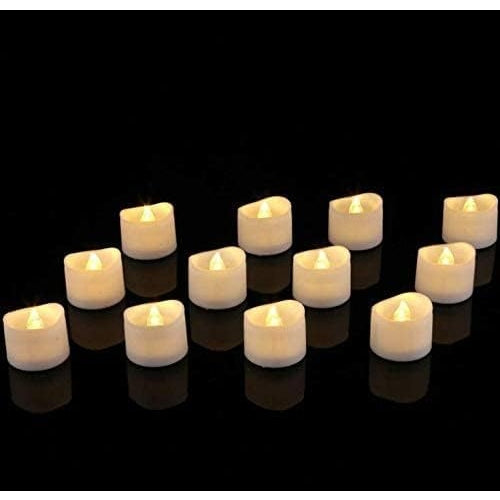 LZ 24 Pack Flameless Floating Tea Lights, Warm White Battery Flickering LED Tea Lights Candles - Wedding, Party, Centerpiece, Pool & SPA - Medaid