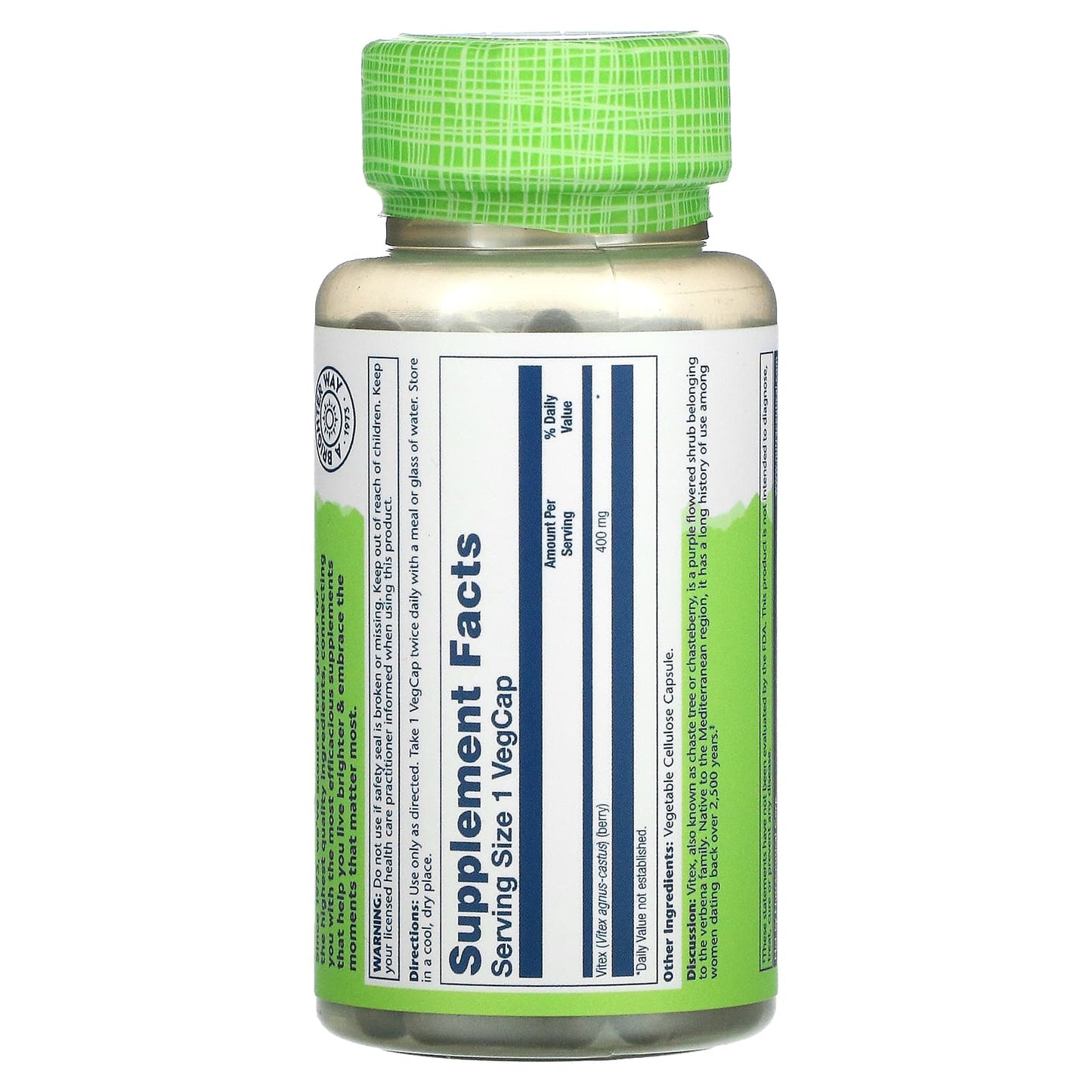 Solaray, Vitex, 400 mg, 100 VegCaps - Medaid