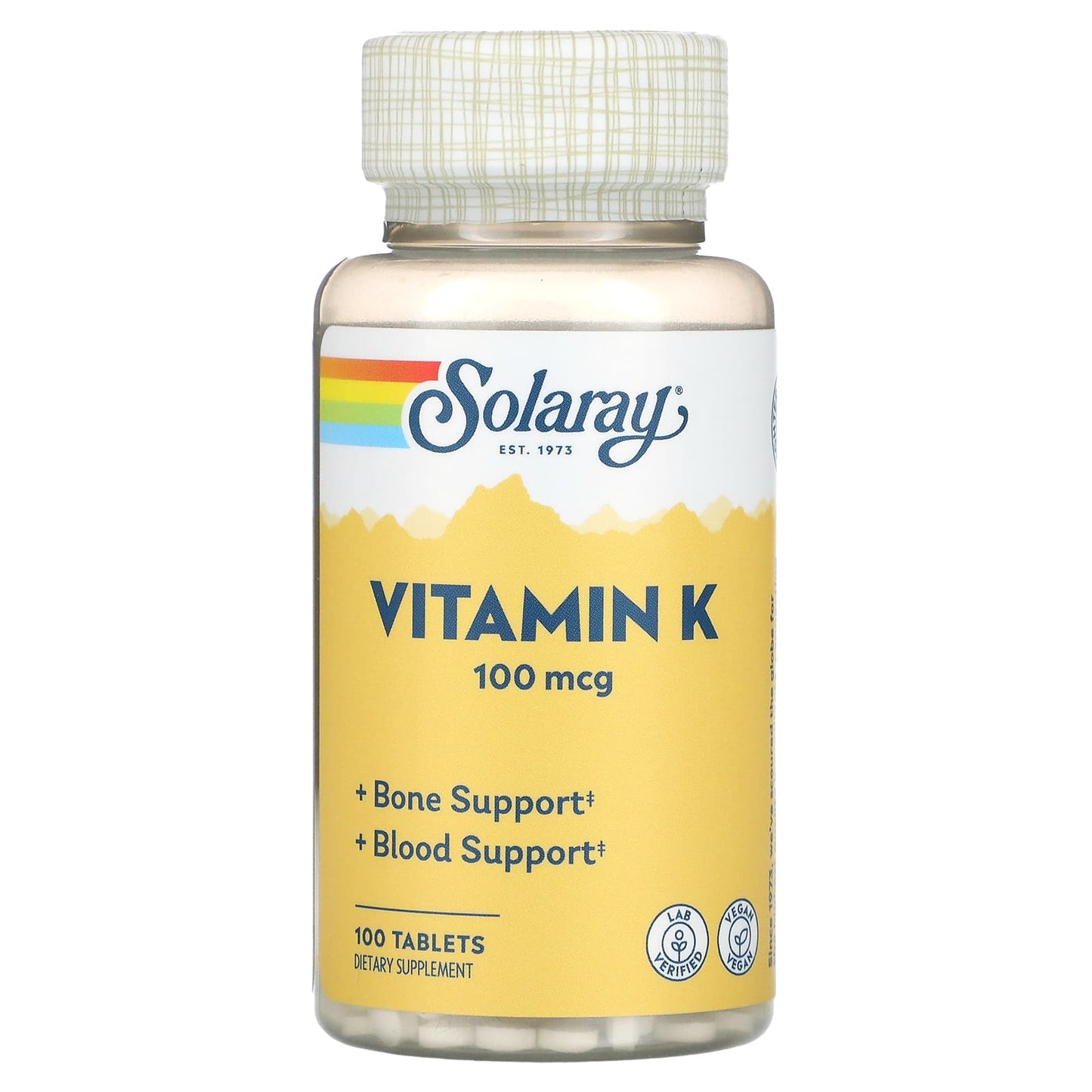 Solaray, Vitamin K, 100 mcg, 100 Tablets - Medaid