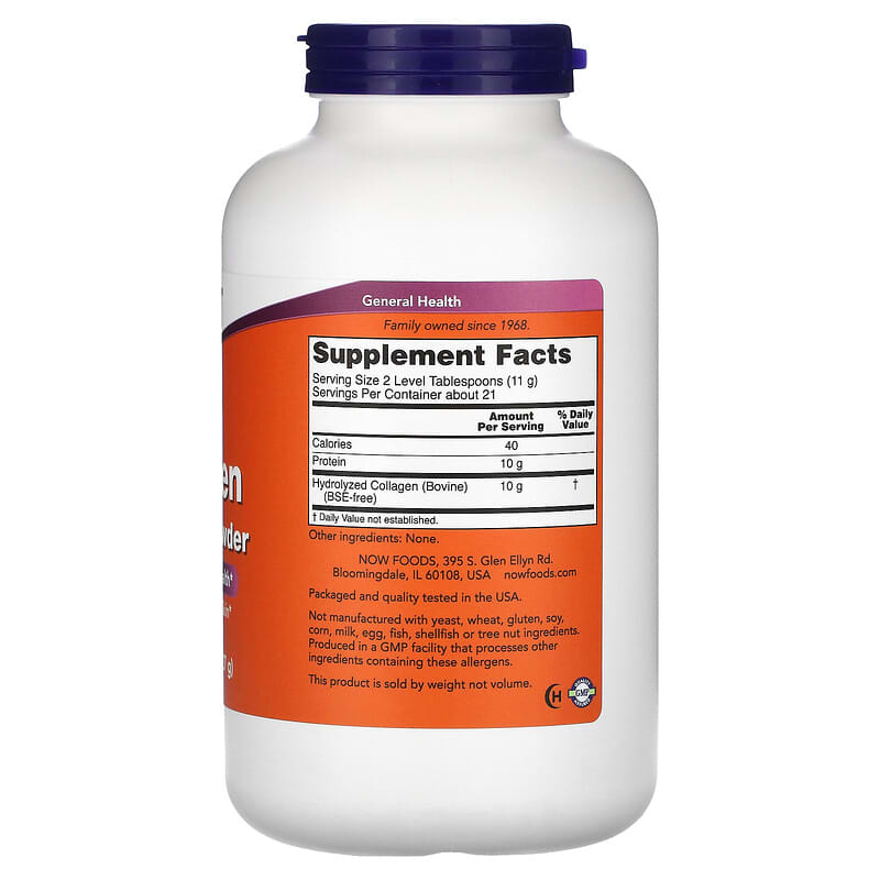 NOW Foods, Collagen Peptides Powder, 8 oz (227 g) - Medaid