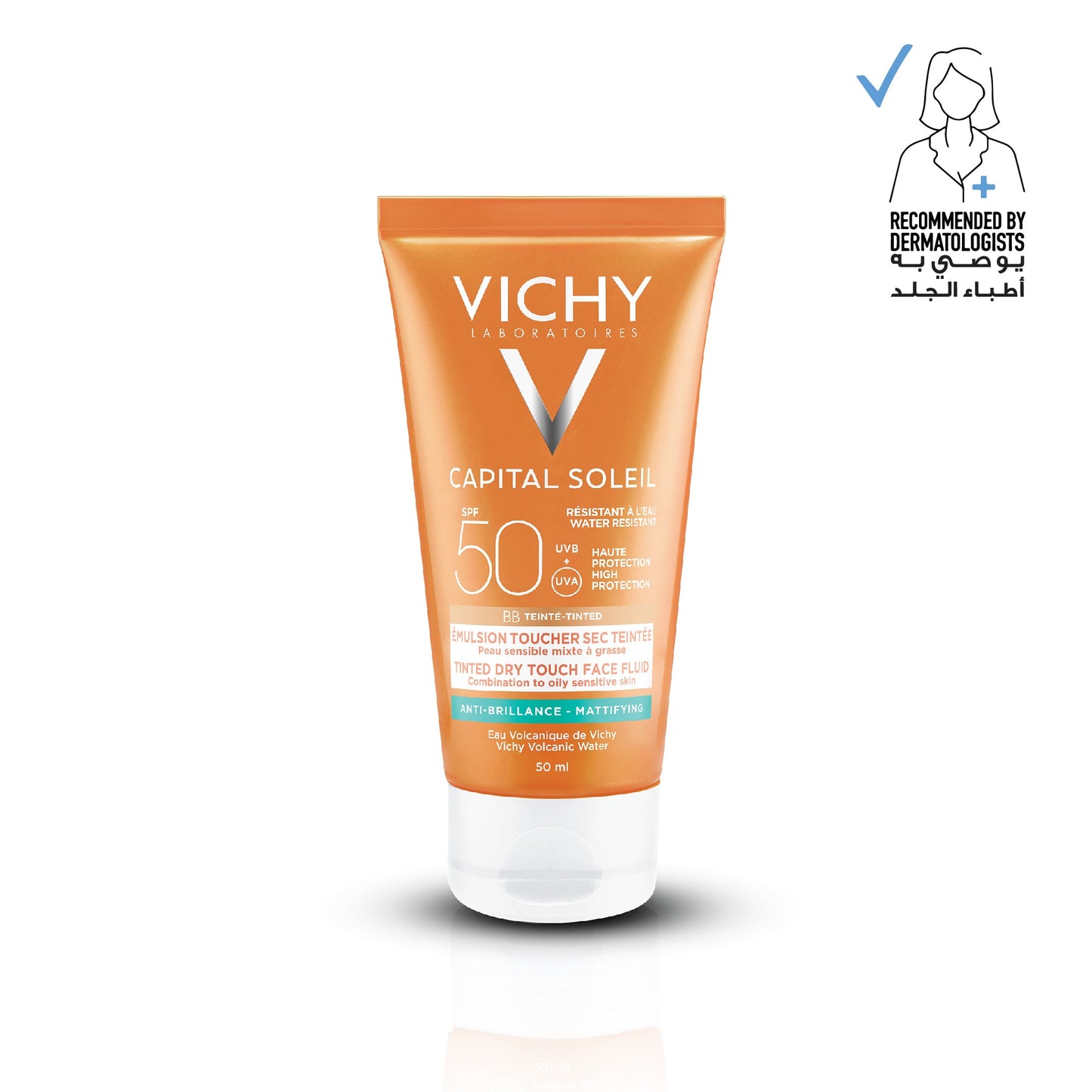 Capital Soleil Bb Tinted Dry Touch Face Fluid SPF50+ 50ML - Medaid - Lebanon