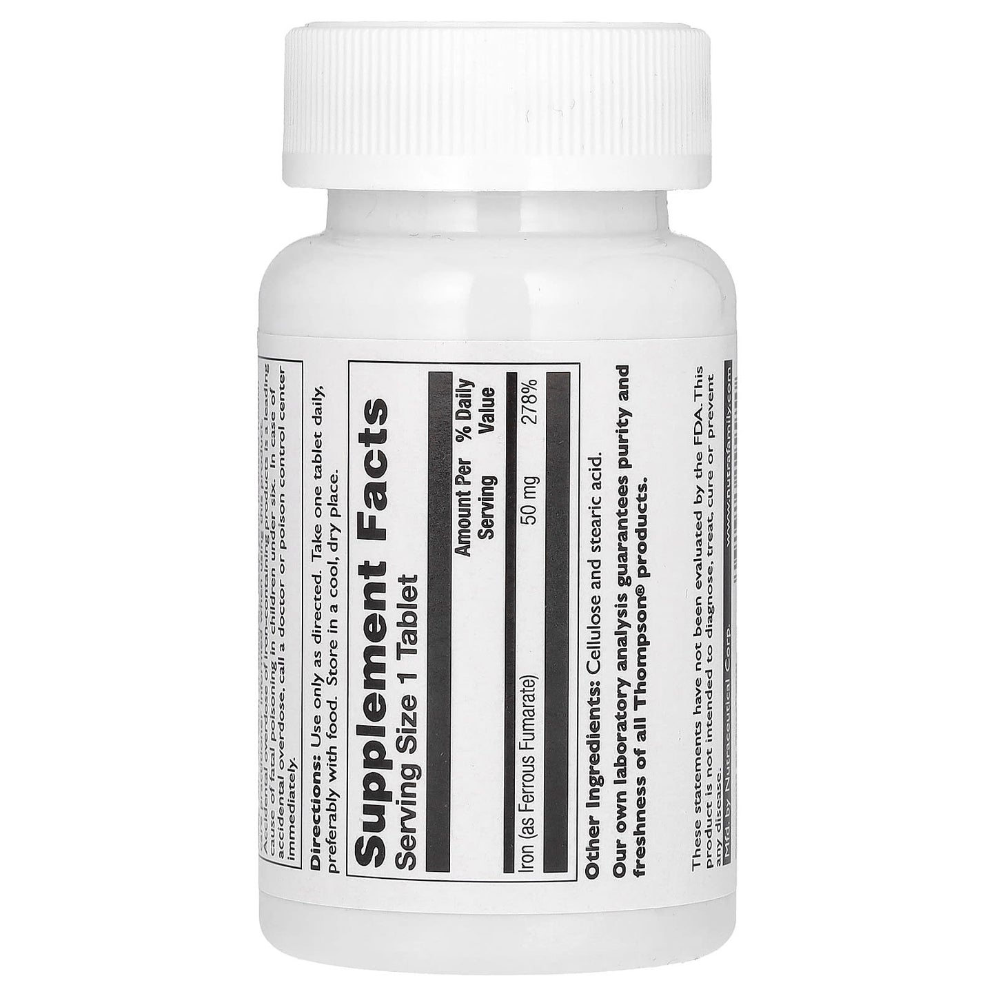 Thompson, Ideal Iron, 50 mg, 60 Tablets - Medaid