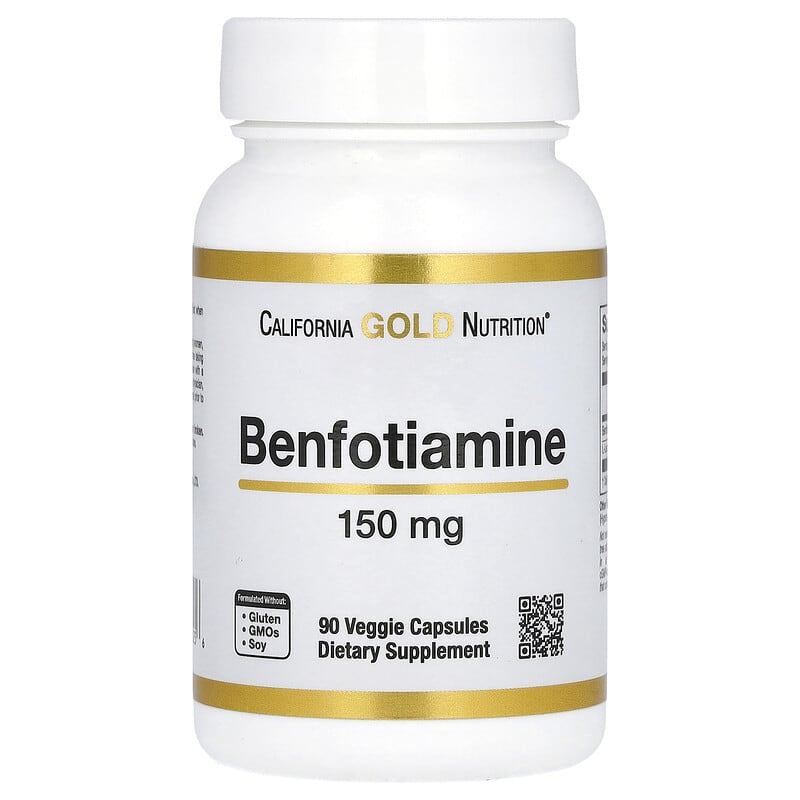 California Gold Nutrition, Benfotiamine, 150 mg, 30 Veggie Capsules - Medaid