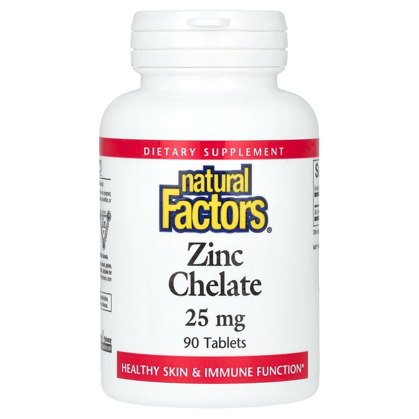 Natural Factors, Zinc Chelate, 25 mg, 90 Tablets - Medaid