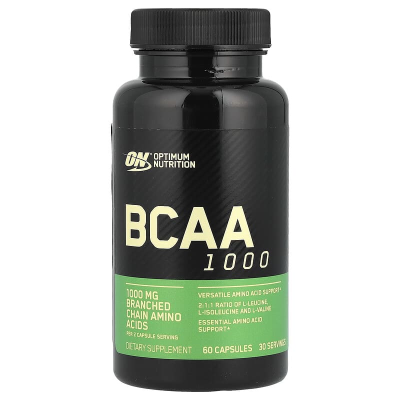 Optimum Nutrition, BCAA 1000, 1,000 mg, 60 Capsules (500 mg per Capsule) - Medaid
