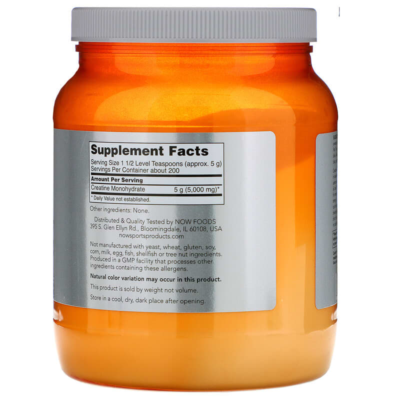 NOW Foods, Sports, Creatine Monohydrate, 1 kg - Medaid