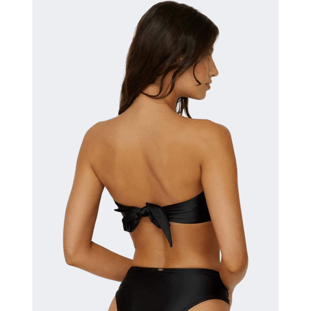 Pq Swim Nightfall Detail Bandeau Women Beach Bra Black - Medaid