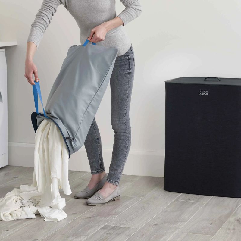 Joseph Joseph Tota 90L Black Laundry Separation Basket - Medaid