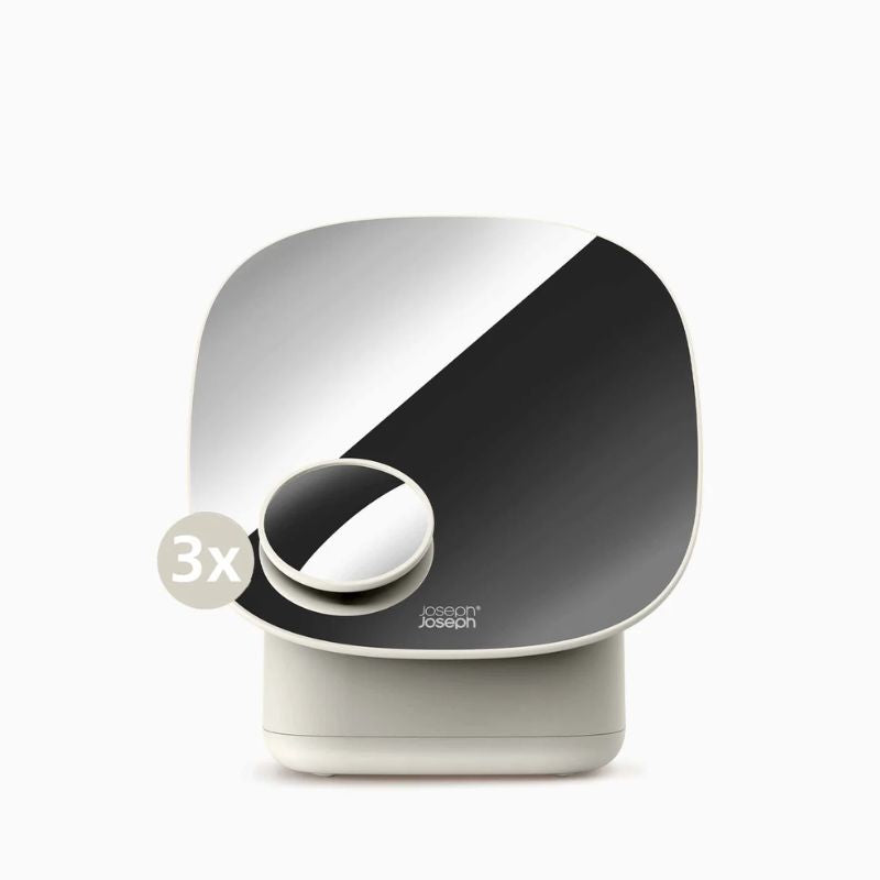 Joseph Joseph Viva Pedestal Mirror with Cosmetic Organiser - Medaid