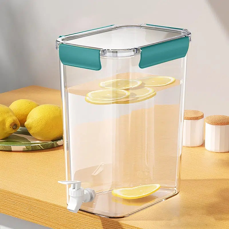4.5 L Clear Acrylic Beverage Dispenser with Lid and Spigot Storage Bucket for Parties Birthdays Buffets Social Gatherings - Medaid