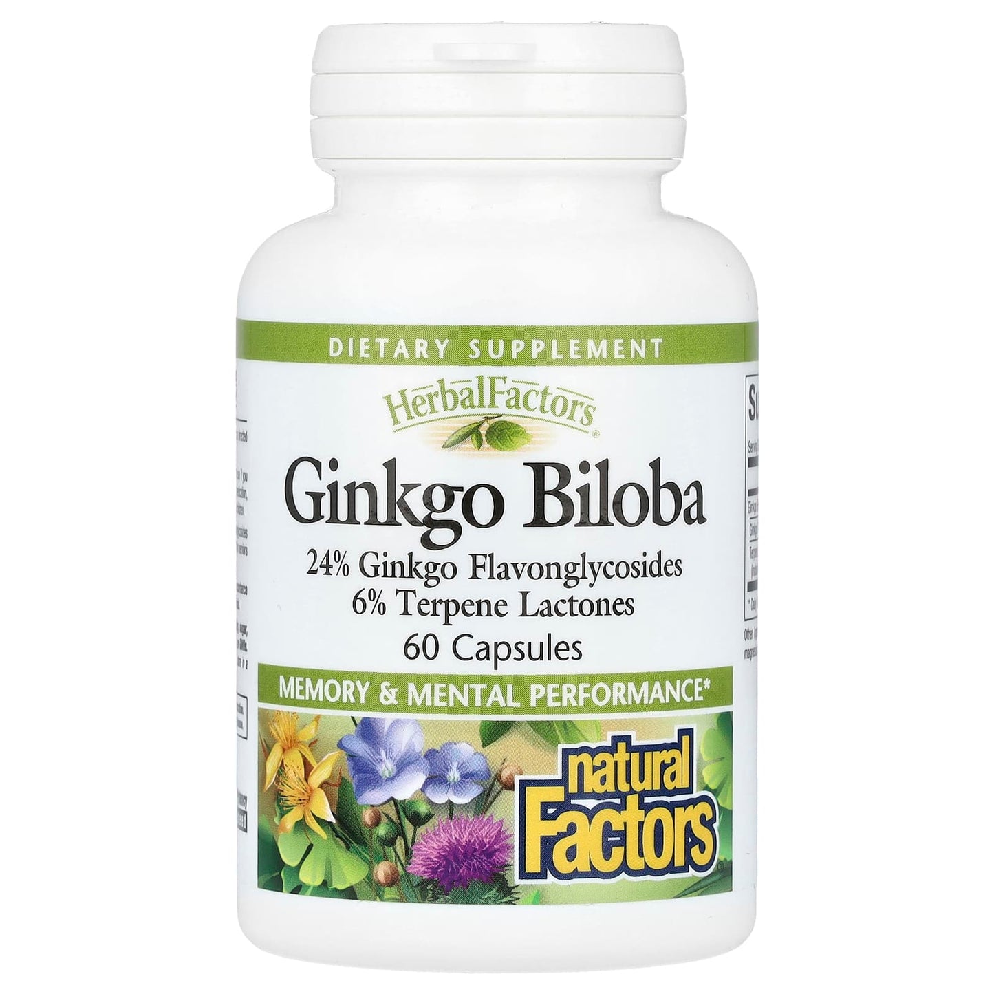 Natural Factors, Ginkgo Biloba, 60 Capsules - Medaid