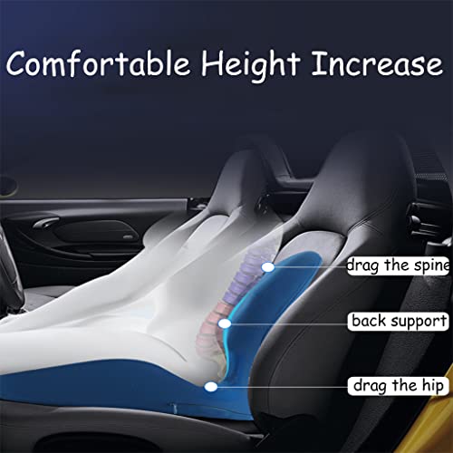 Car Seat Cushion, Car Memory Foam Heightening Seat Cushion for Short People Driving Lumbar Support Pillow and Seat Cushion for Office Chair and Car Seat Anti Slip Cushion (Gray) - Medaid - Lebanon
