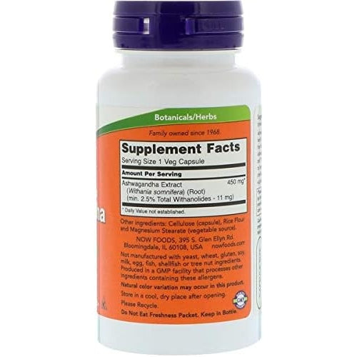 Now Foods Ashwaghanda Extract 450 mg 90 Veg Capsules - Medaid