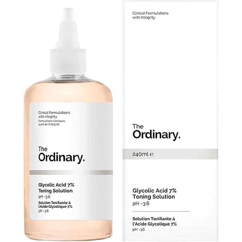 The Ordinary Glycolic Acid 240ML 7% Toning Resurfacing Solution, Ordinary Glycolic Acid Solution, Acido Glicolico The Ordinary para Las Axilas, Ordinary Peeling Solution (Size : 1PCS) - Medaid