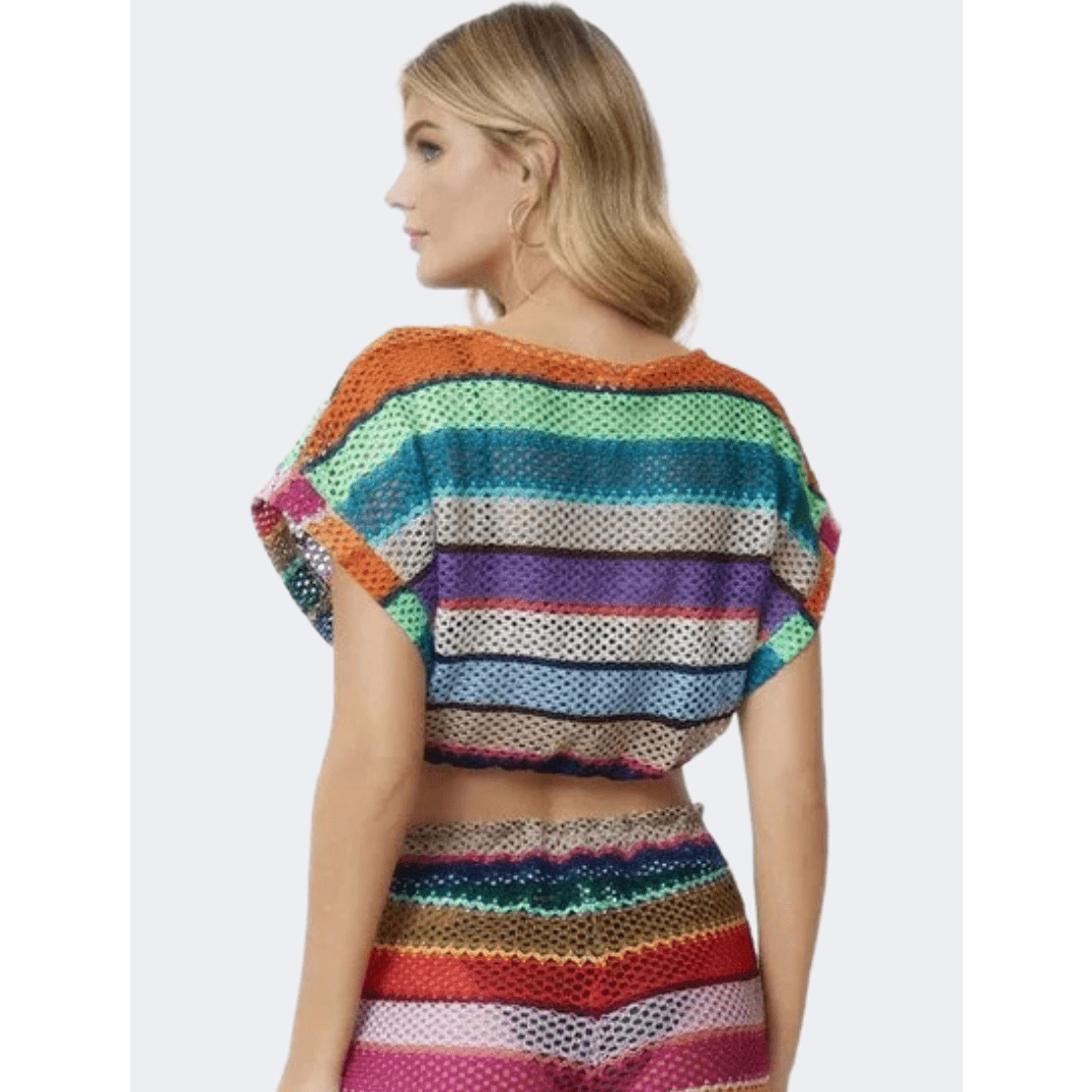 Pq Swim Calypso Renee Crop Top Women Beach Shirt Multicolor - Medaid