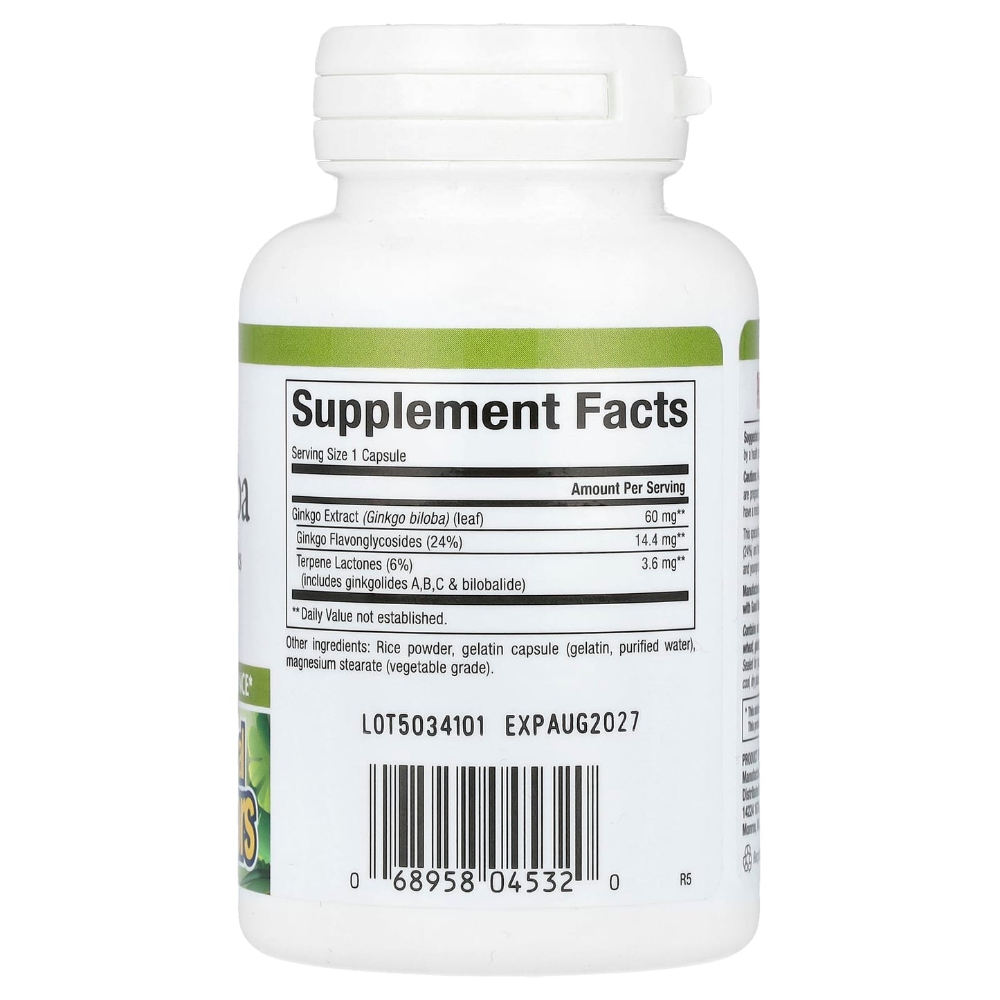 Natural Factors, Ginkgo Biloba, 60 Capsules - Medaid