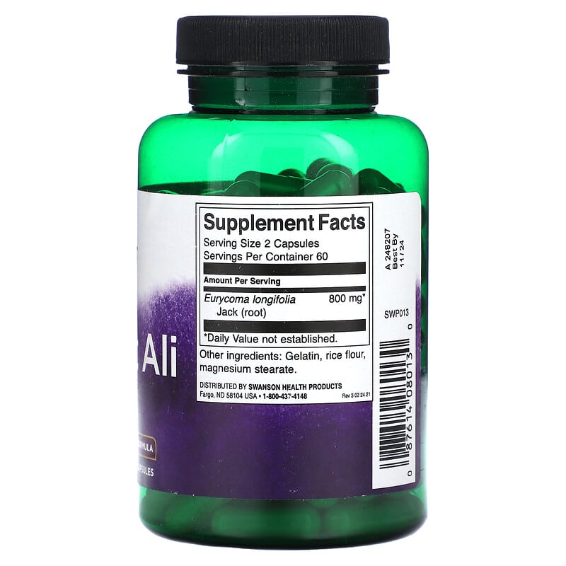 Swanson, tongkat ali, 400 mg, 120 Tablets - Medaid