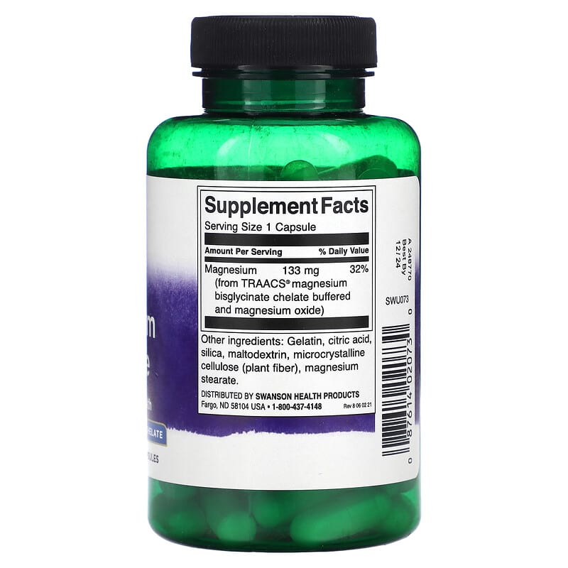 Swanson, Albion, Magnesium Glycinate, 133 mg, 90 Capsules - Medaid