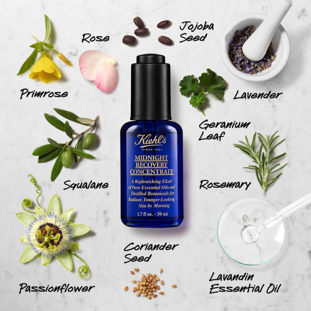 Kiehl's Midnight Recovery Concentrate Face Oil 50ml - Medaid
