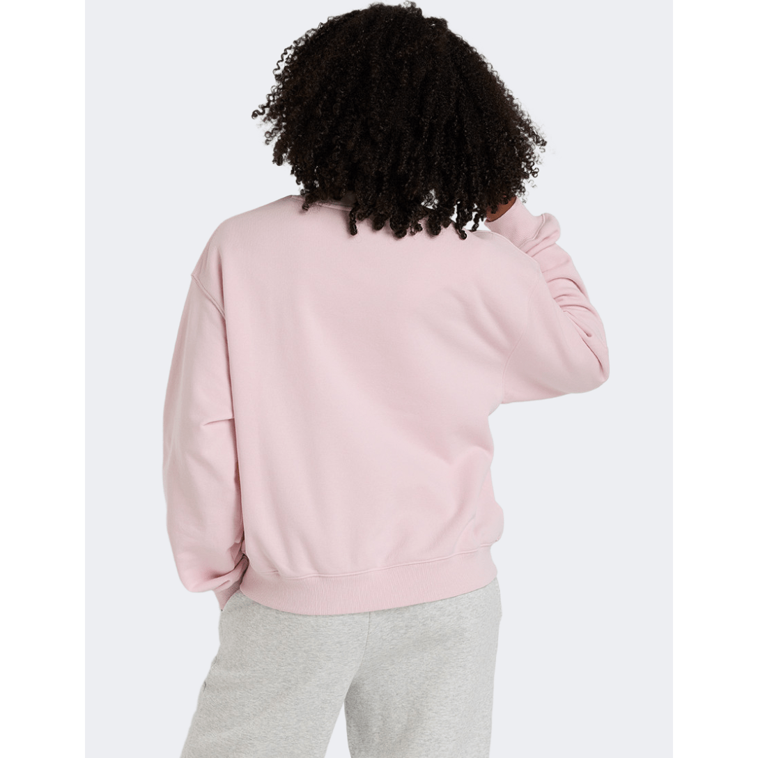 New Balance Essentials French Terry Logo Women Lifestyle Sweatshirt Rose - Medaid International