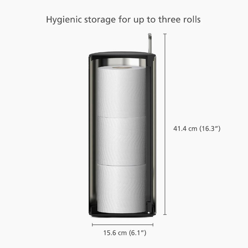 Joseph Joseph Easystore™ Luxe Stainless-steel Concealed Toilet Roll Holder - Medaid