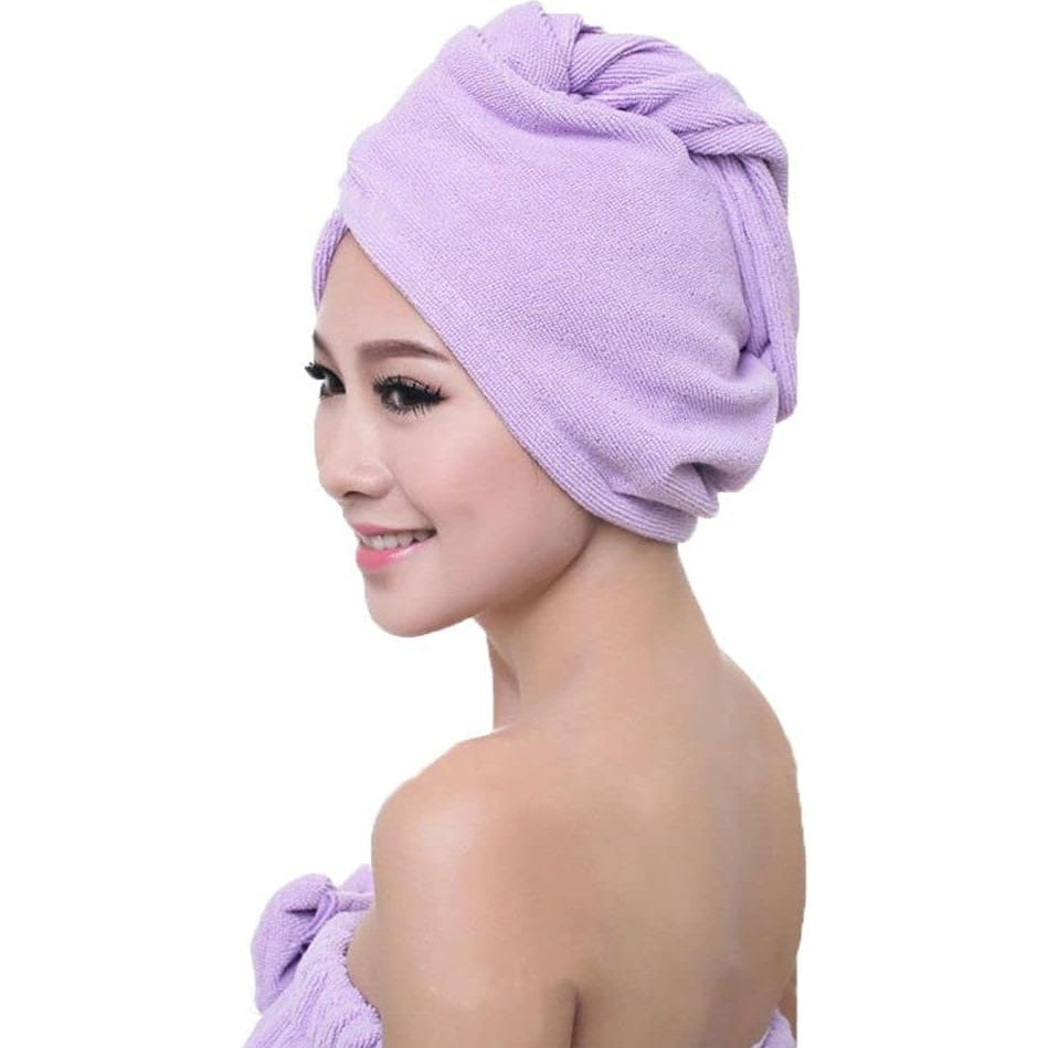 Hair Towel Twist Microfiber Bamboo Fabric Soft Shower Towels, Spa Towels Dryer, Bathing Bath Hat Towel, Bath Salon Towels(Pink) - Medaid