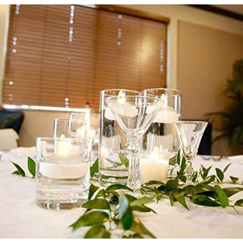 LZ 24 Pack Flameless Floating Tea Lights, Warm White Battery Flickering LED Tea Lights Candles - Wedding, Party, Centerpiece, Pool & SPA - Medaid