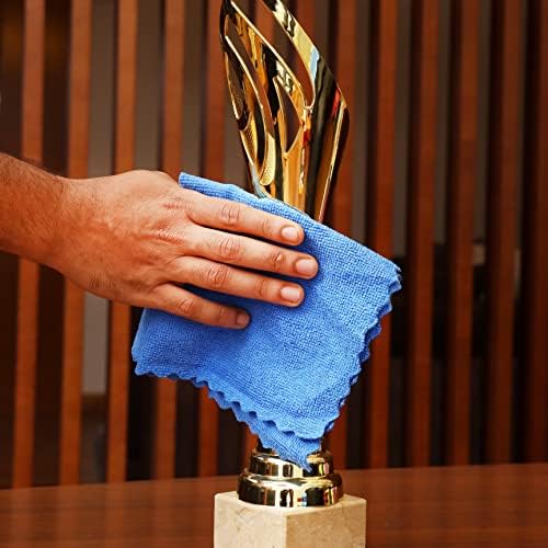Royalford royalbright 5 piece microfiber cleaning clothes rf11076 powerful and high density cloth for easy efficient 100% anti bacterial super absorbent power multicolor - Medaid
