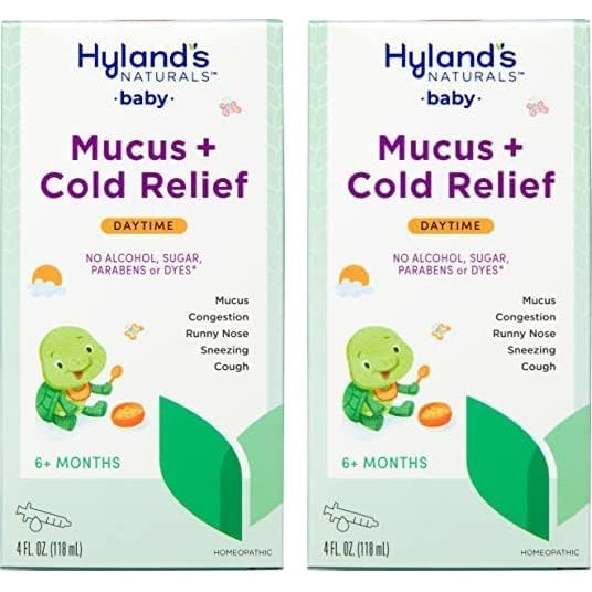 Hyland's Baby Mucus and Cold Relief, Day & Night Value Pack, Infant And Baby Cold Medicine, Decongestant And Cough Relief, 8 Fl Oz - Medaid