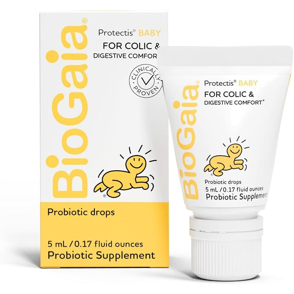 BioGaia Baby Probiotic Drops - Baby Essentials for Colic & Gas Relief, Safe for Newborns, Reduces Crying, Fussing, Colic, Gas, Spit-ups and Constipation, No allergens, dairy, soy, gluten, or sugar - Medaid