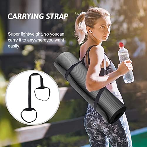 SKY-TOUCH Yoga Mat Non Slip, Yoga Mat with Strap Included 10mm Thick Exercise Mat Ideal for HiiT, Pilates, Yoga and Many Other Home Workouts - Medaid