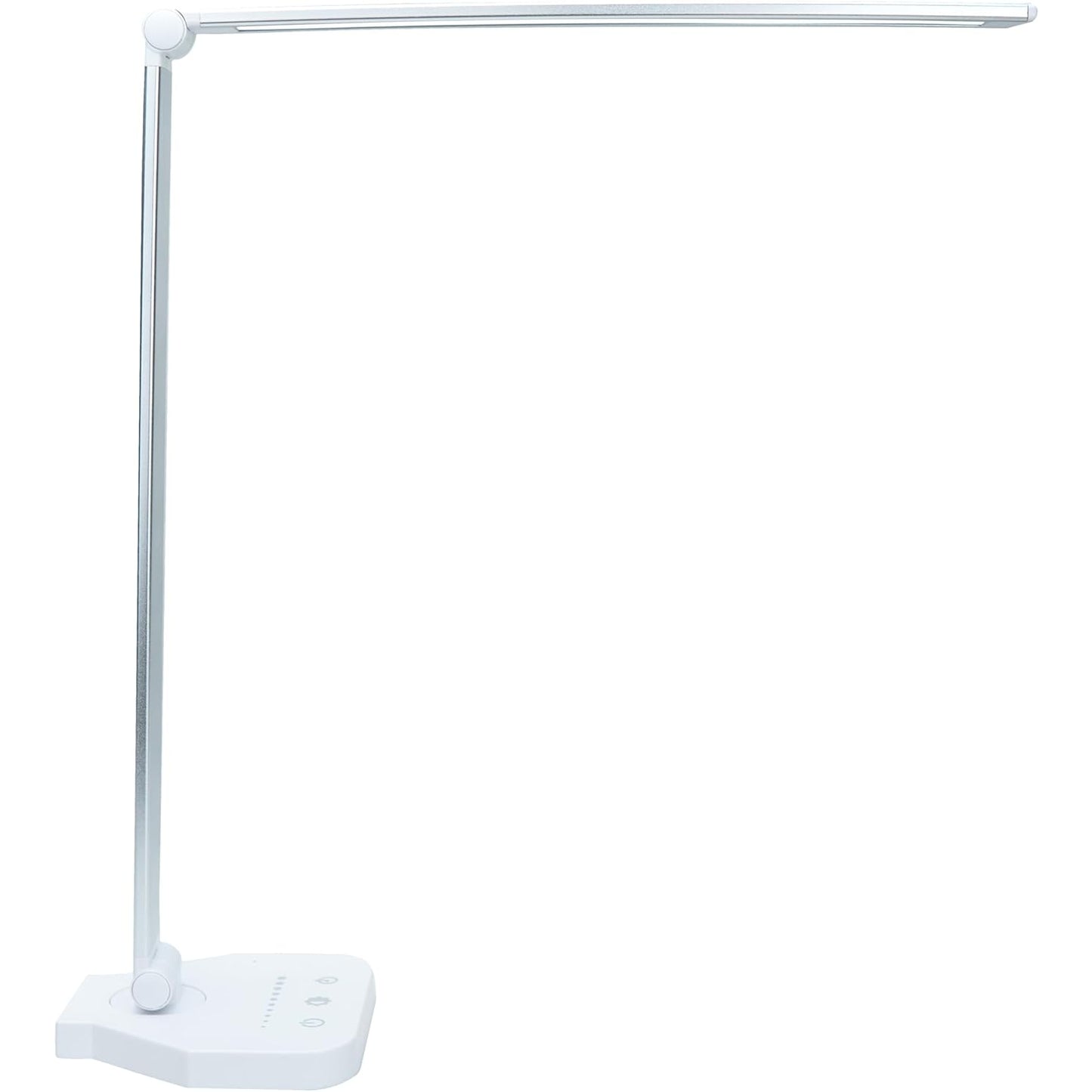 White crown LED Desk Lamp Dimmable Table Lamp Reading Lamp with USB Charging Port, 5 Lighting Modes, Sensitive Control, 30/60 Minutes Auto-Off Timer, Eye-Caring Office Lamp - Medaid
