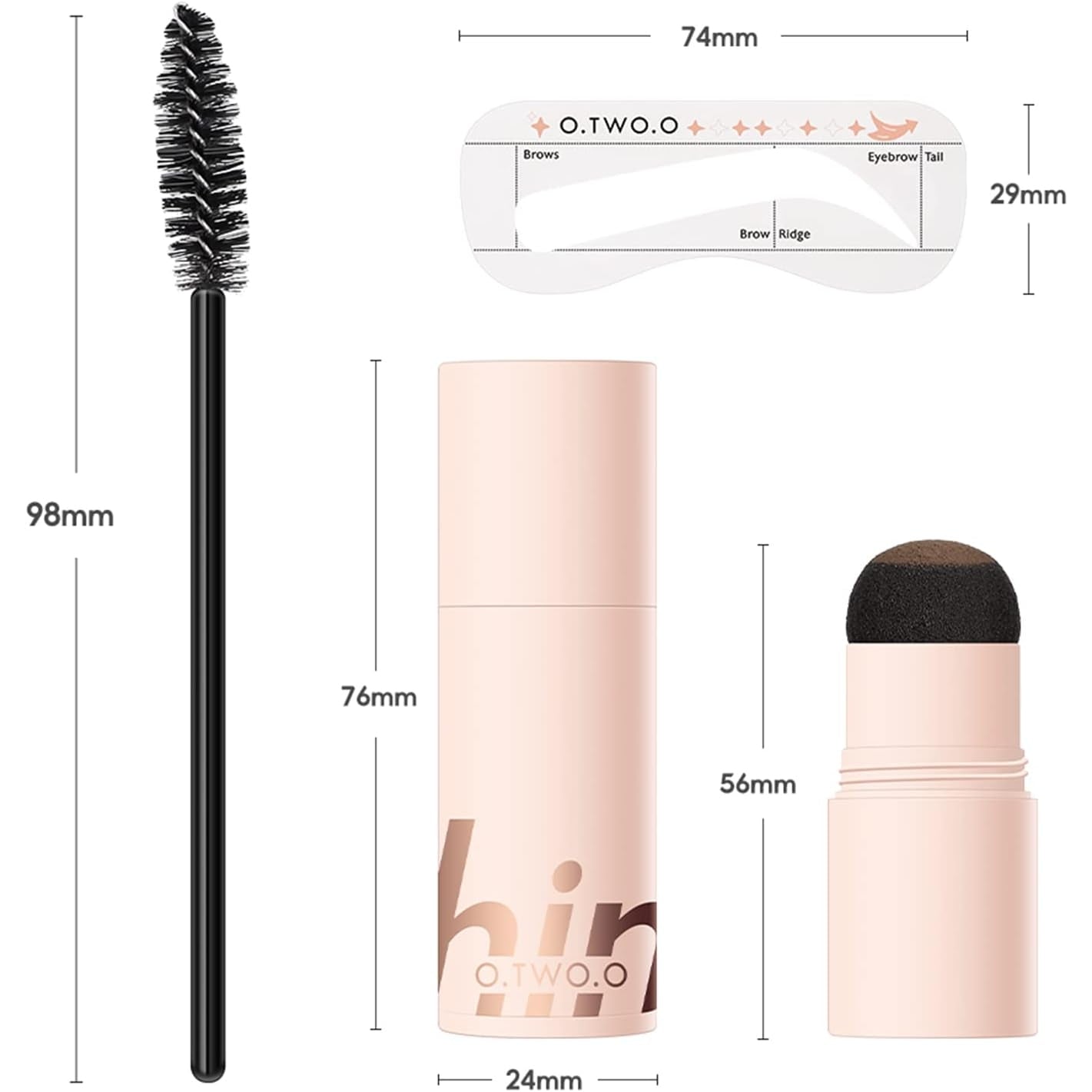 POSICHE Eyebrow Pencil Sponge Eyebrow Stamp Stencil Kit Eye Brow, Eyebrow Color Retention Air Cushion Eyebrow Powder Waterproof Anti-Sweat Natural Quick-Drying Makeup Eyebrow Cream (light brown) - Medaid