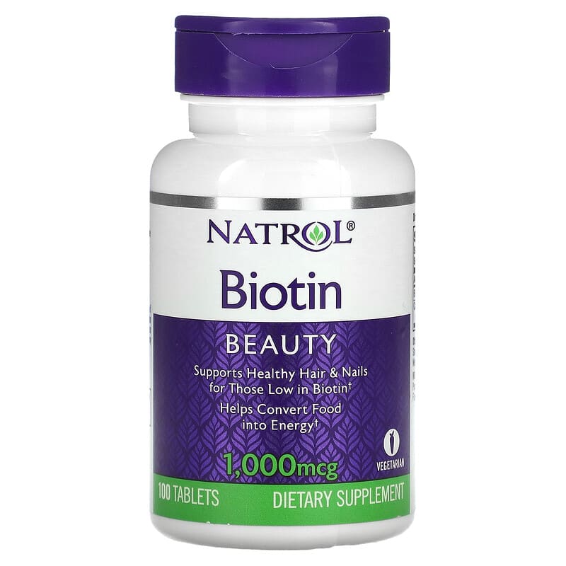 Natrol, Biotin, 1,000 mcg, 100 Tablets - Medaid