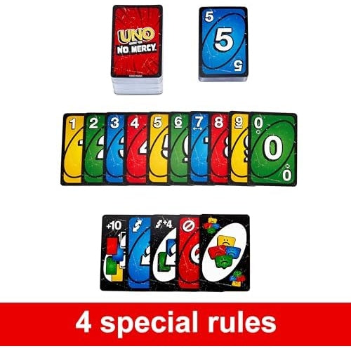 UNO Show ‘em No Mercy Card Game for Kids, Adults & Family Night, Parties and Travel - Medaid