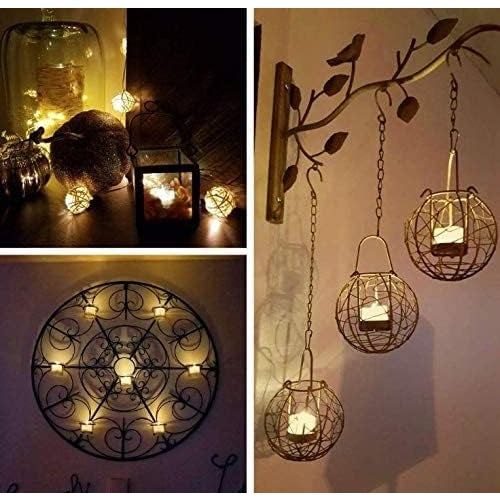LZ 24 Pack Flameless Floating Tea Lights, Warm White Battery Flickering LED Tea Lights Candles - Wedding, Party, Centerpiece, Pool & SPA - Medaid