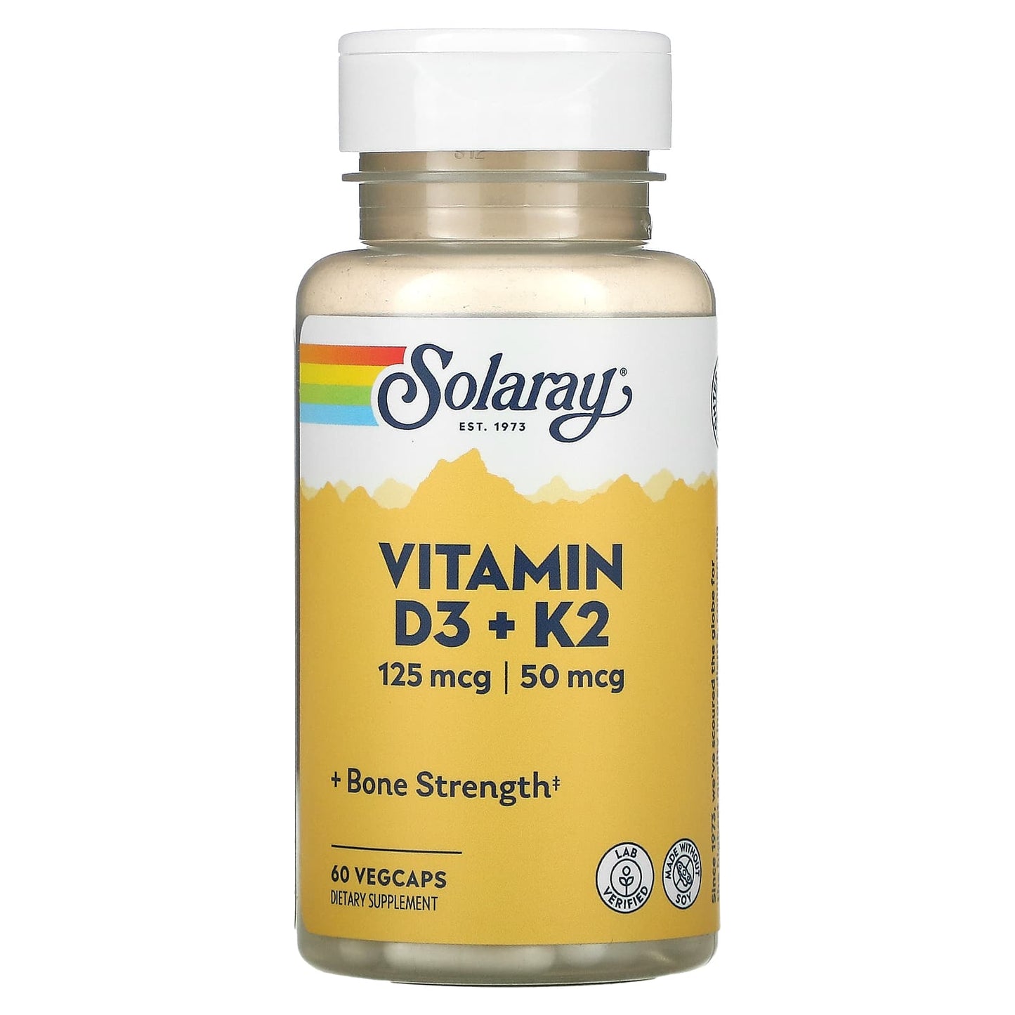 Solaray, Vitamin D3 + K2, 60 VegCaps - Medaid