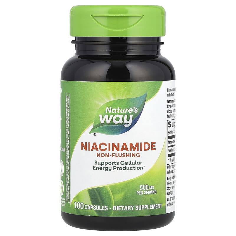 Nature's Way, Niacinamide, Non-Flushing, 500 mg, 100 Capsules - Medaid