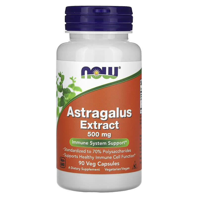 NOW Foods, Astragalus Extract, 500 mg, 90 Veg Capsules - Medaid