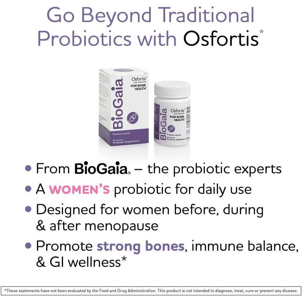 BioGaia Osfortis, Women’s Probiotic - 60 Capsules, 1 Pack - Medaid